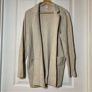 J. Crew Cream Open Front Cardigan